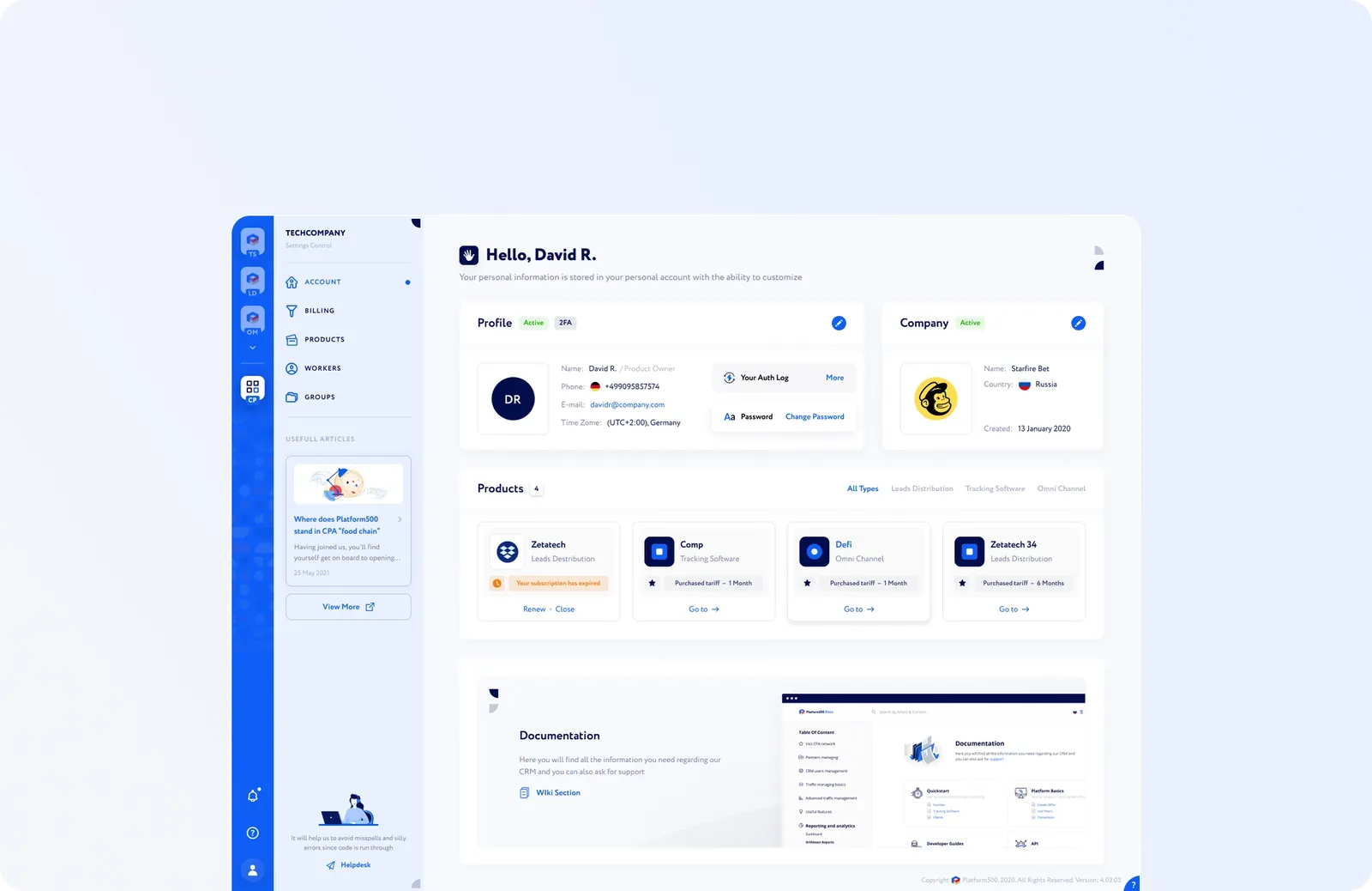 Control Panel Payment