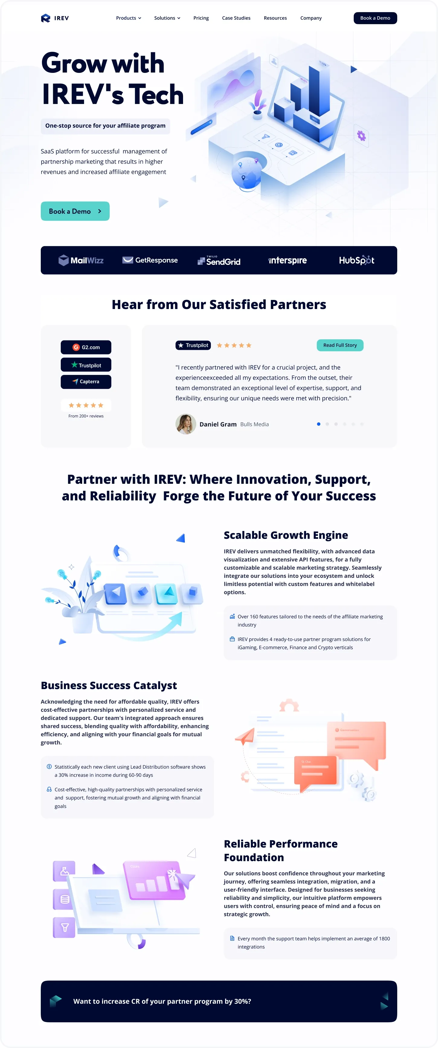 Menu and main page